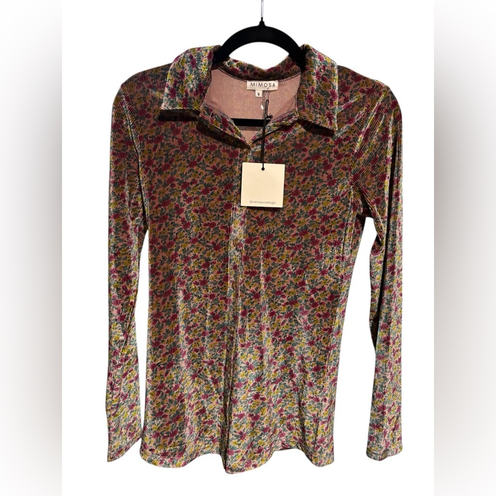 Mimosa Women's Floral Button Down Shirt - Multicolor